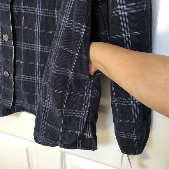 ARCHITECT WOMEN'S TOPS PLUS SIZE 2X PLAID CORDUROY COLLARED NECK 100% COTTON 98 - Picture 9 of 11